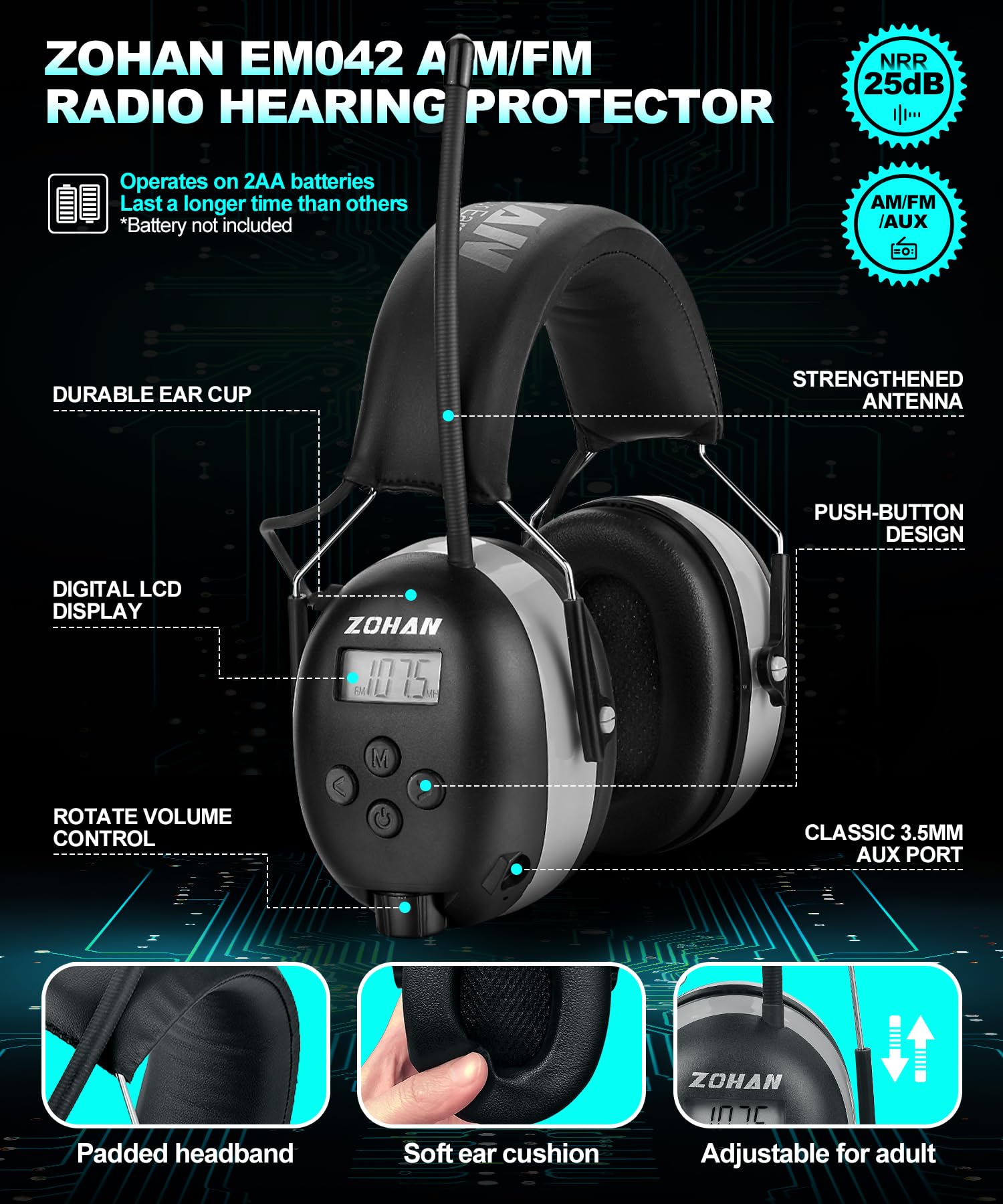 EM042 AM FM Radio Earmuffs