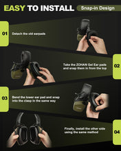 Load image into Gallery viewer, ZOHAN Gel Ear Pads for Howard Leight by Honeywell Impact Sport Pro Sync Leightning Earmuffs/ZOHAN EM054