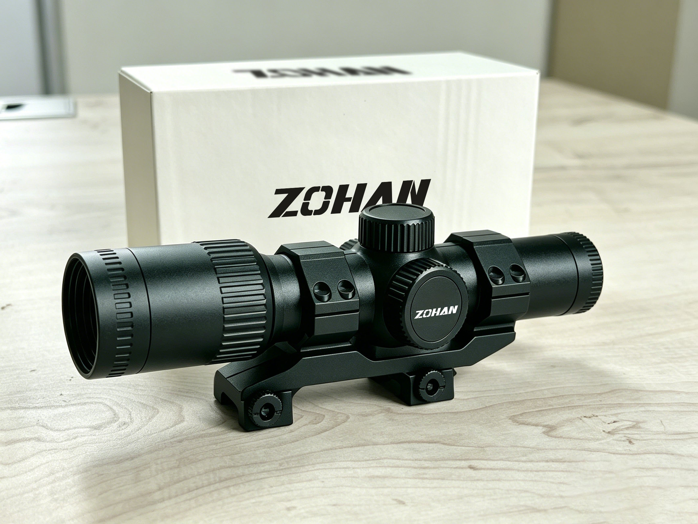 ZOHAN Rifle Scope with Illuminated Reticle Adjustable Objective for Hunting and Tactical Shooting