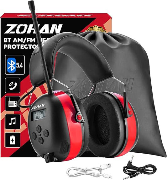 ZOHAN EM033 AM FM Radio Earmuffs with Bluetooth