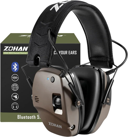 ZOHAN EM035 Bluetooth 5.4 Shooting Ear Protection Earmuff
