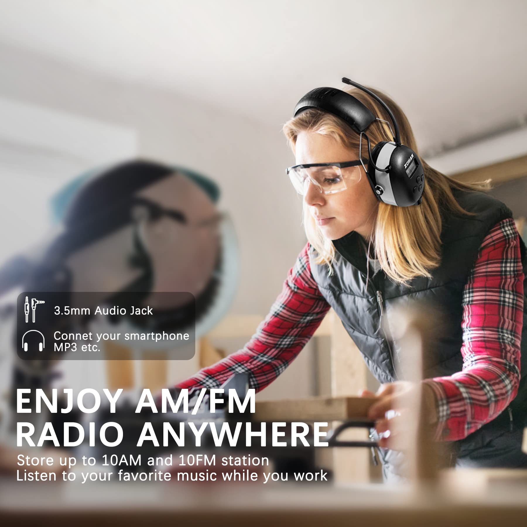 EM042 AM FM Radio Earmuffs