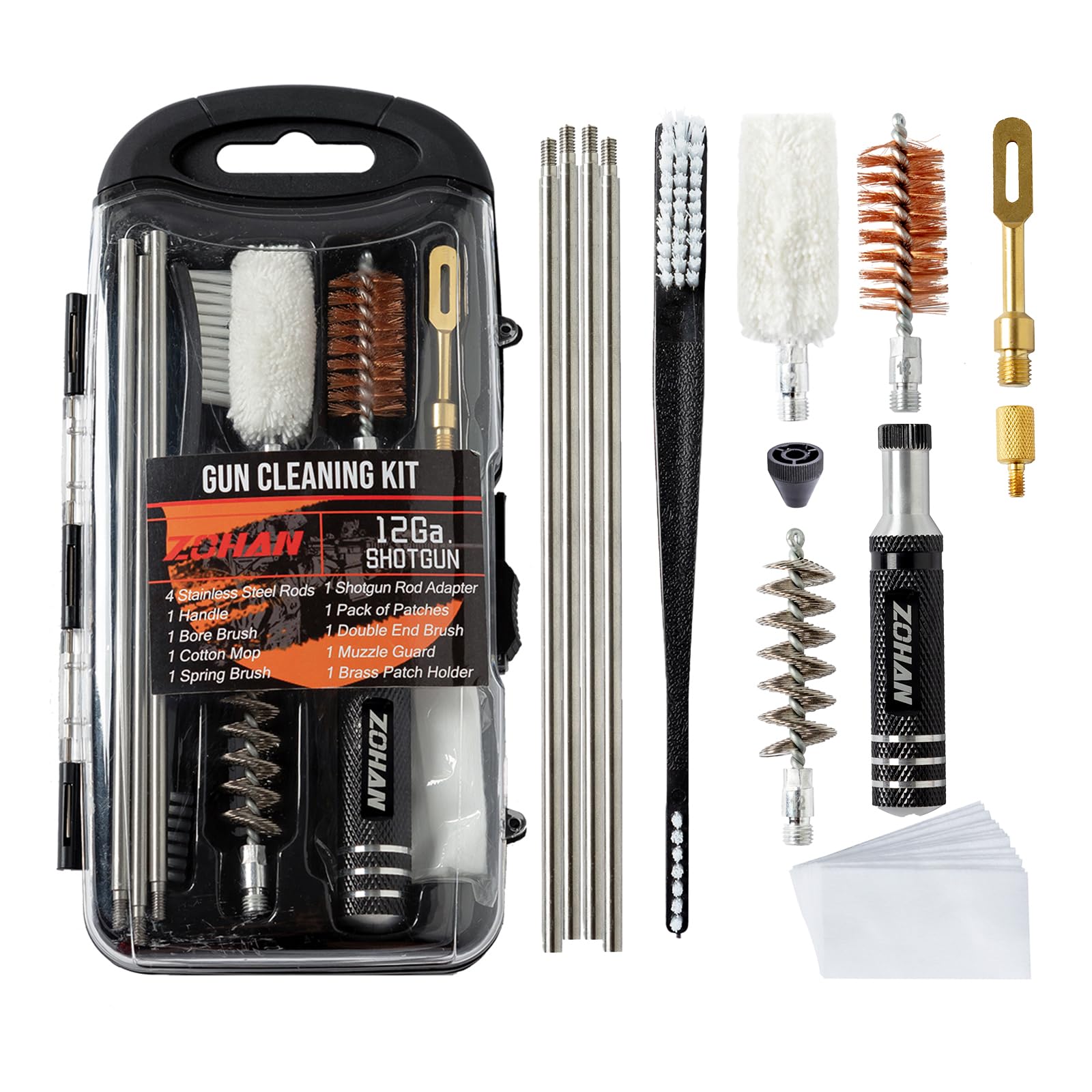 ZOHAN Gun Cleaning Kit for 12 Gauge - 13-in-1 Shotgun Cleaning Kit