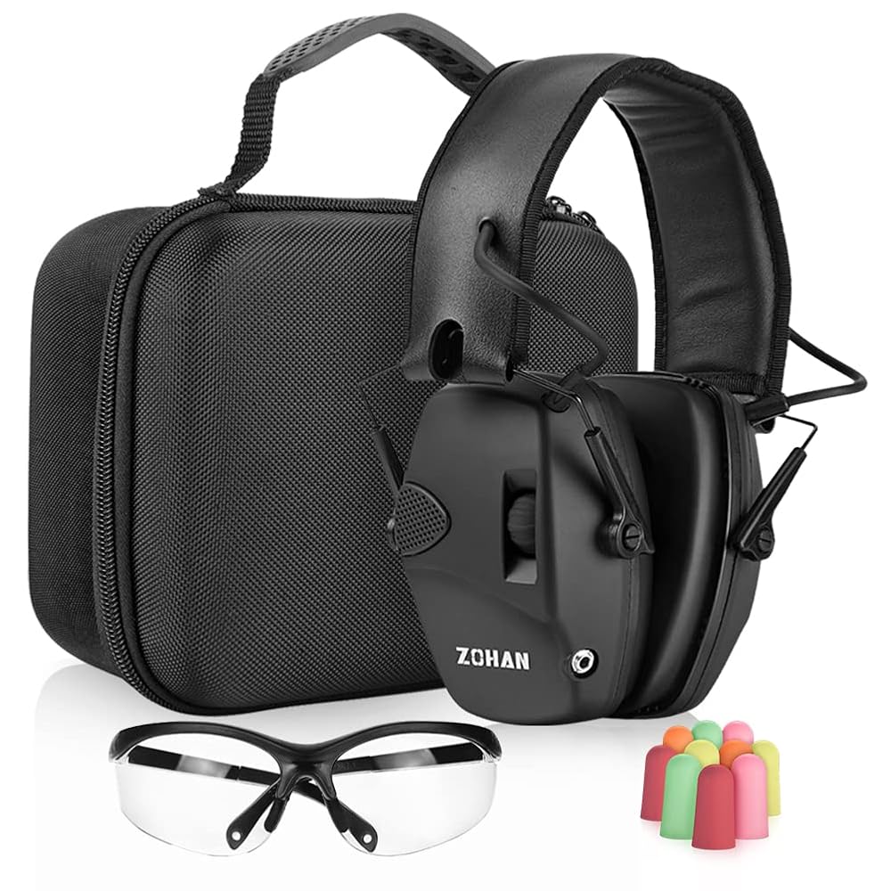 ZOHAN Electronic Shooting Earmuffs + Glasses Set