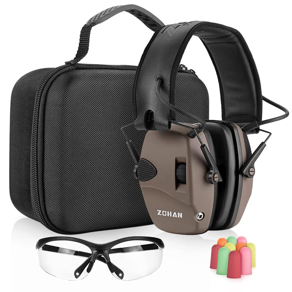 ZOHAN Electronic Shooting Earmuffs + Glasses Set