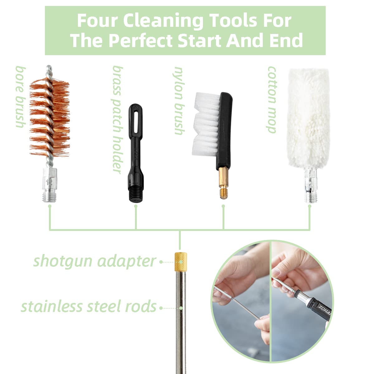 ZOHAN Shotgun Cleaning Kit 19 Pieces