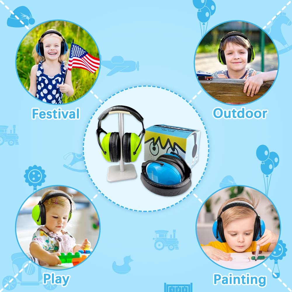ZOHAN 030 Kids Solid Color Ear Protection Muffs - Two pieces set