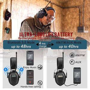 ZOHAN 033 Bluetooth 5.0 AM FM Radio Headphones with Digital Display