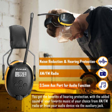 Load image into Gallery viewer, ZOHAN EM042 AM/FM Radio Hearing Protectors, Ideal for Lawn Mowing and Landscaping
