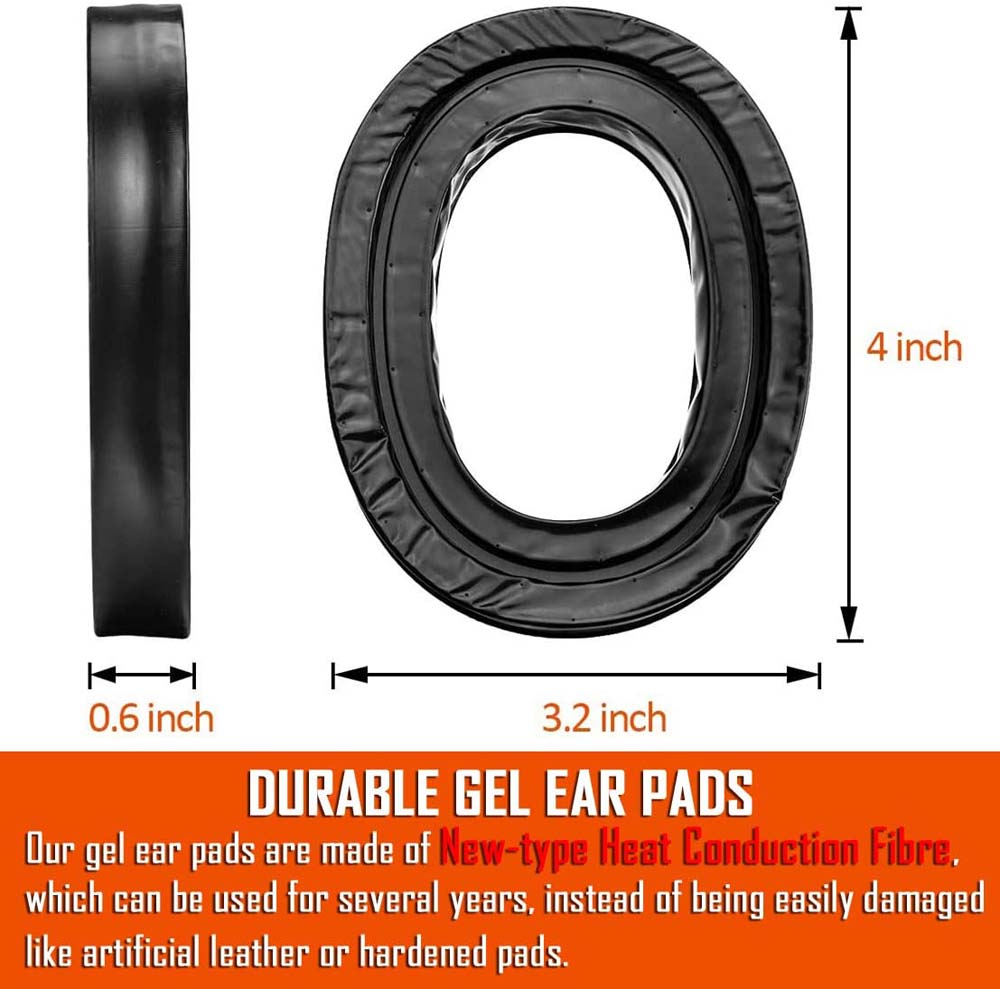 ZOHAN EP02 Gel Ear Pads for 3M Worktunes Radio Hearing Protectors
