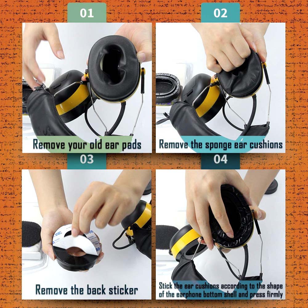 ZOHAN EP02 Gel Ear Pads for 3M Worktunes Radio Hearing Protectors