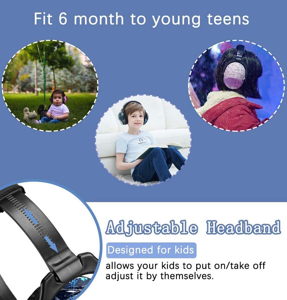 ZOHAN 030 Kids Ear Protection Muffs - Two Pieces Set